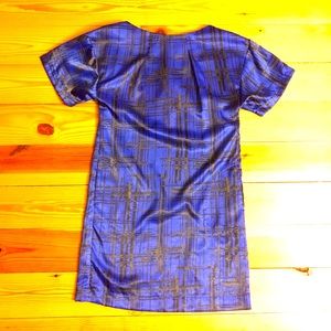 GO International Royal Blue Black Tunic, EUC, XS